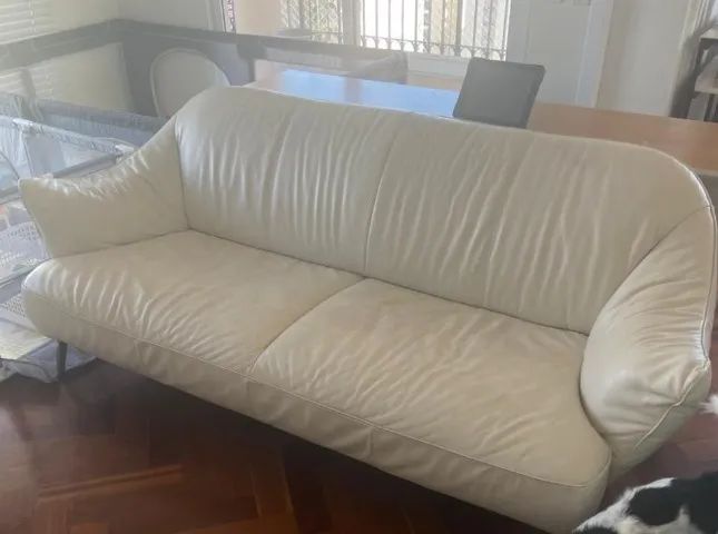 Sofá Natuzzi Editions - couro verdadeiro, excelente estado