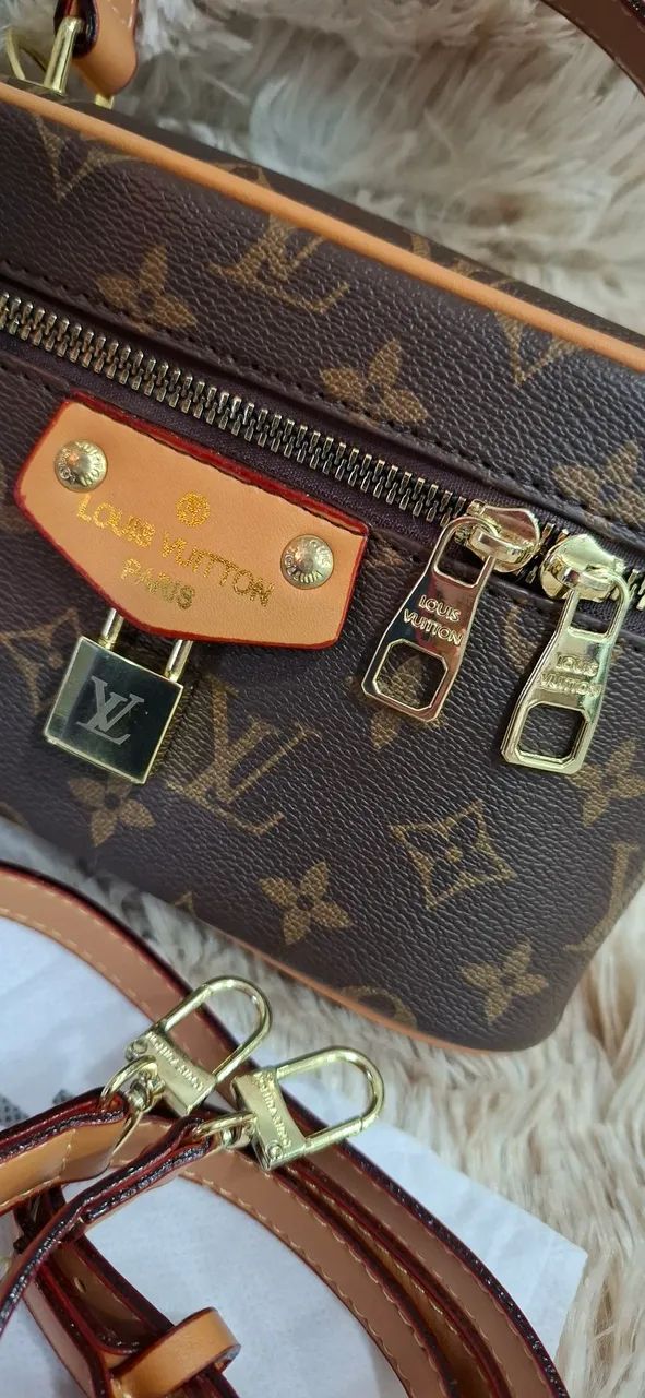 bolsa louis vuitton nice mini marrom nova - Foto 5