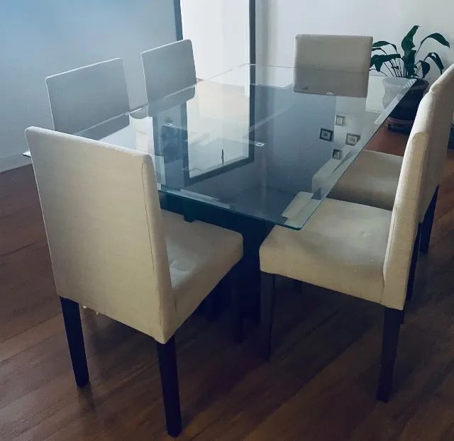 Mesa de jantar 160x100 - 6 cadeiras