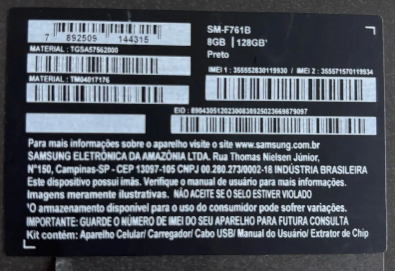 Vendo Samsung Flip 7 Fe, 128 Gb funcionando perfeitamente - Foto 4