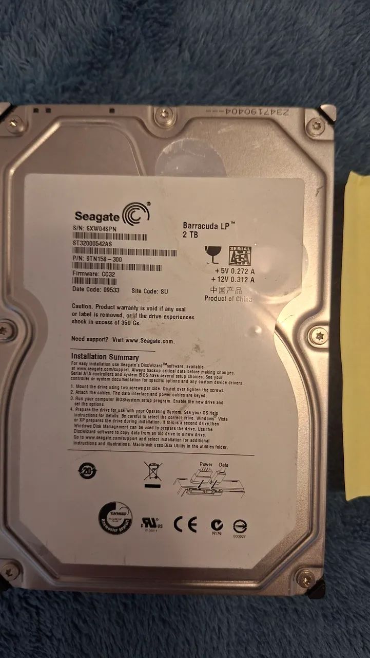 HD Seagate 2TB