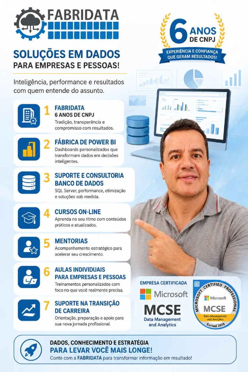 Power BI | Dashboards, Cursos e Suporte em Banco de Dados