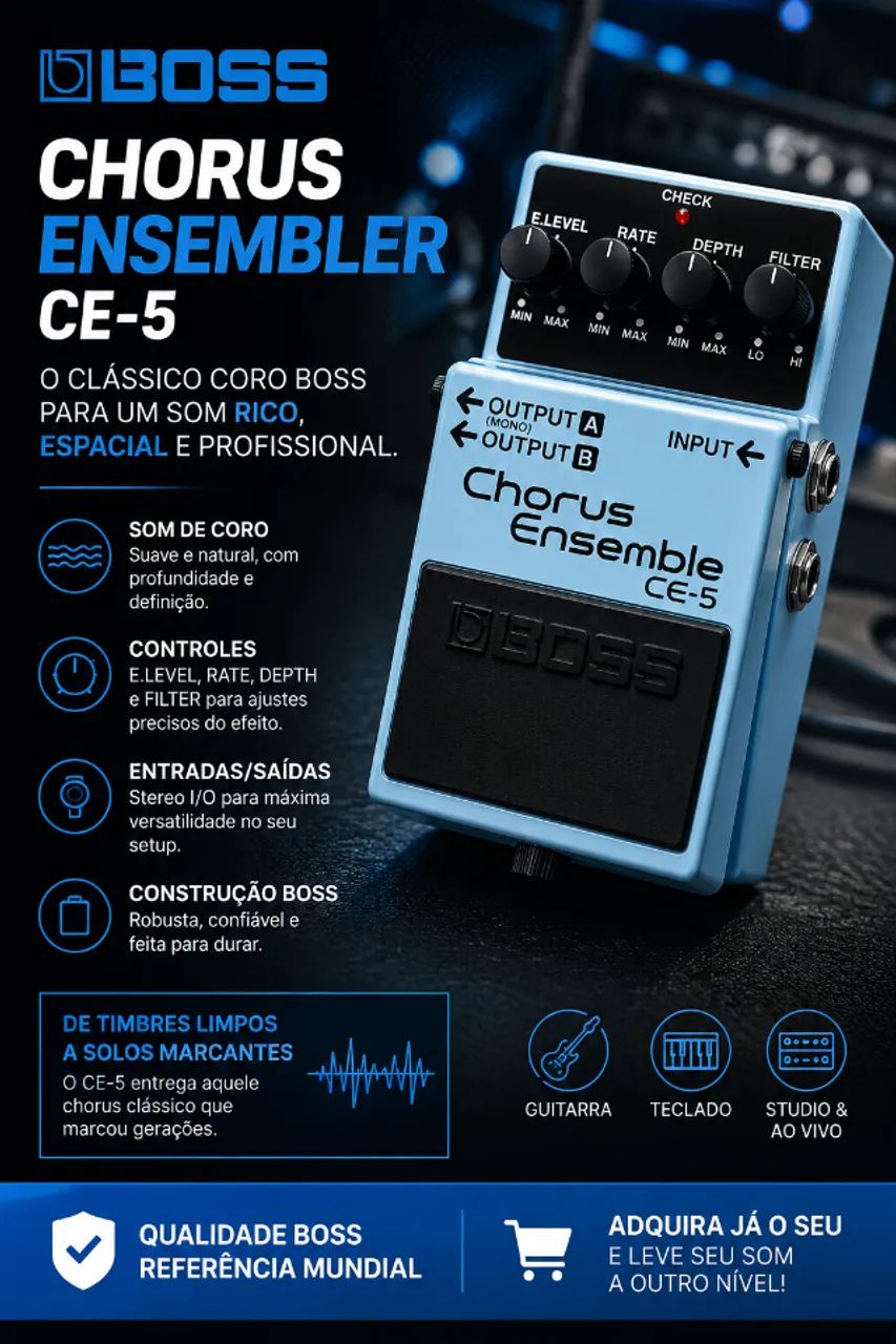 Pedal BOSS CE-5 Chorus Ensemble