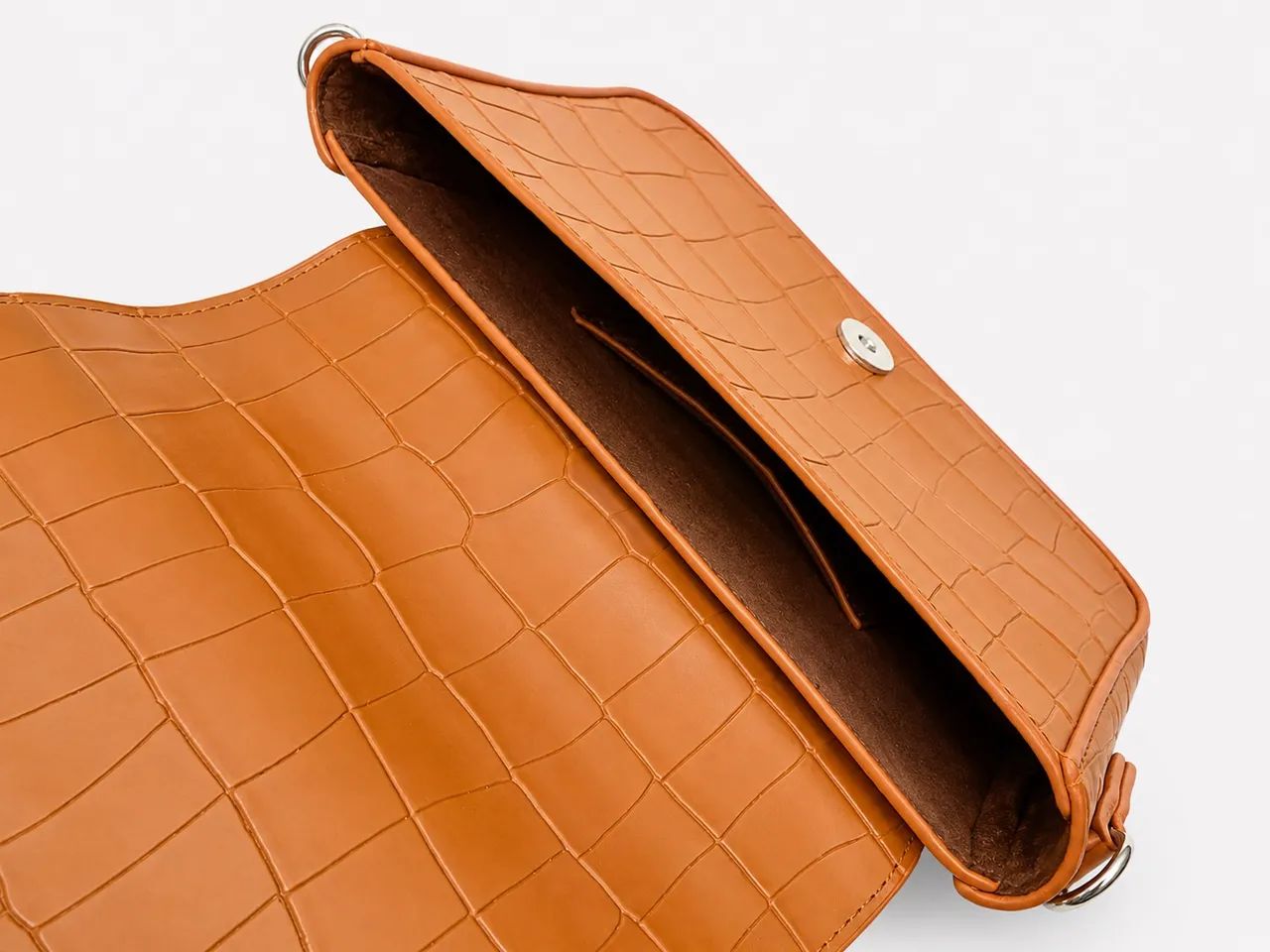 Bolsa marrom de ombro - Foto 3