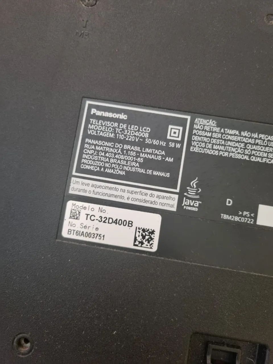 TV Panasonic 32" LED HD - TC-32D400B - Foto 3