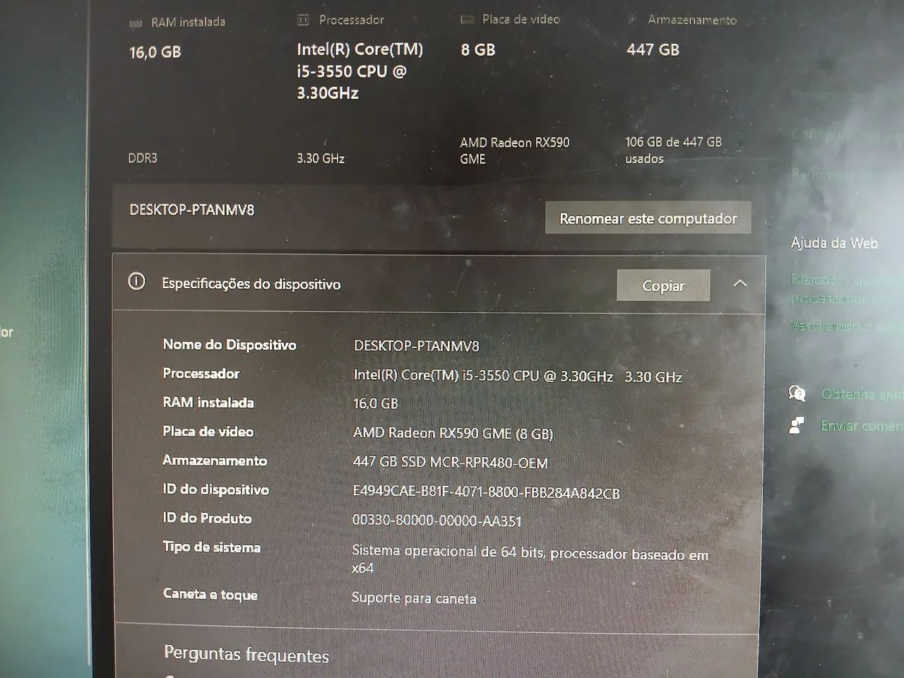 Pc gamer apenas 6 meses de uso  - Foto 4