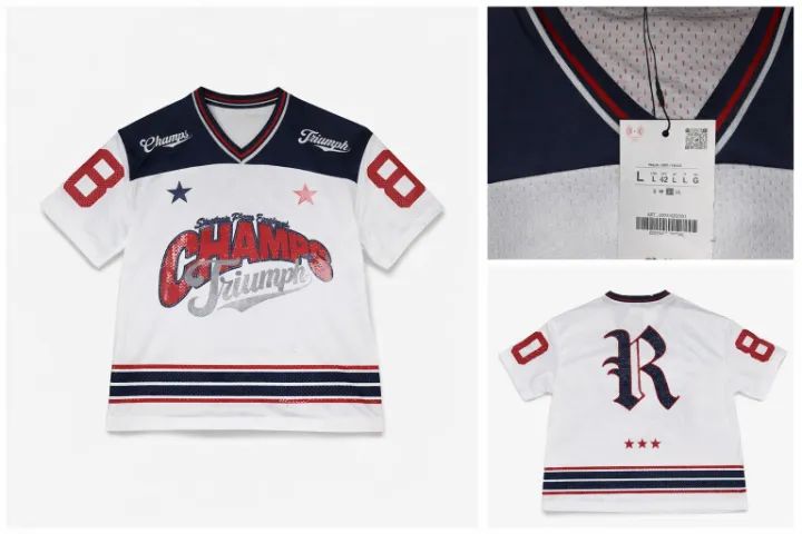 Camiseta boxy retro futebol americano zara - Foto 3