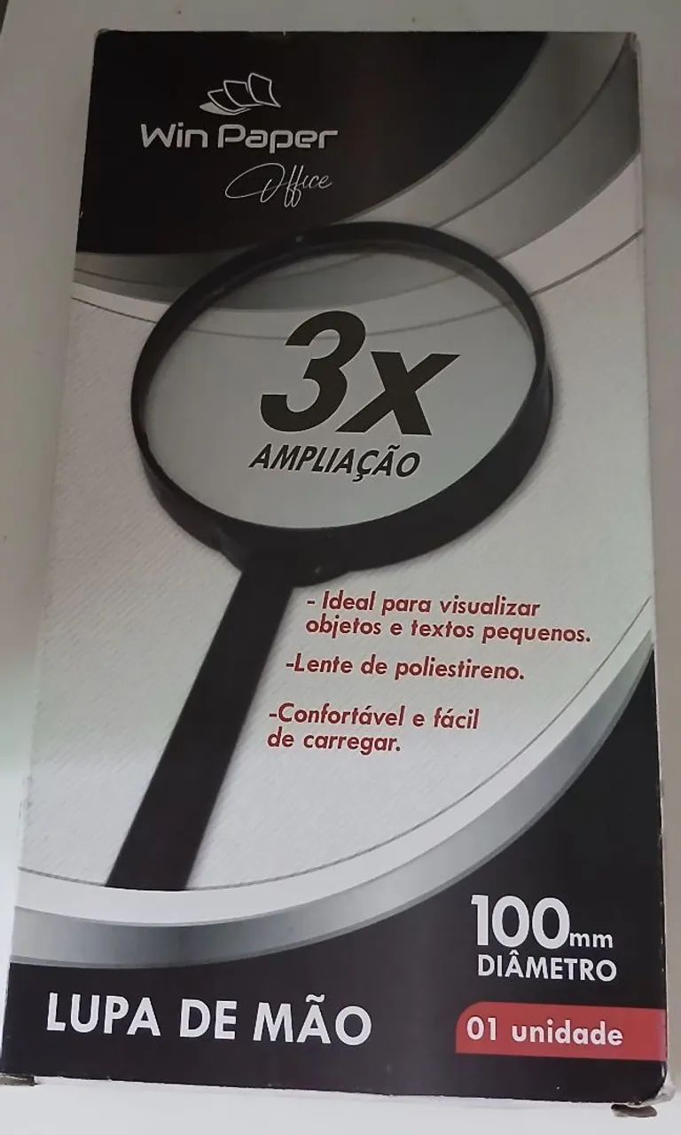 Lupa de mão  100 mm diâmetro 