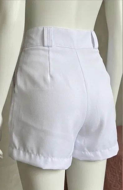 Short alfaiataria branco  - Foto 4