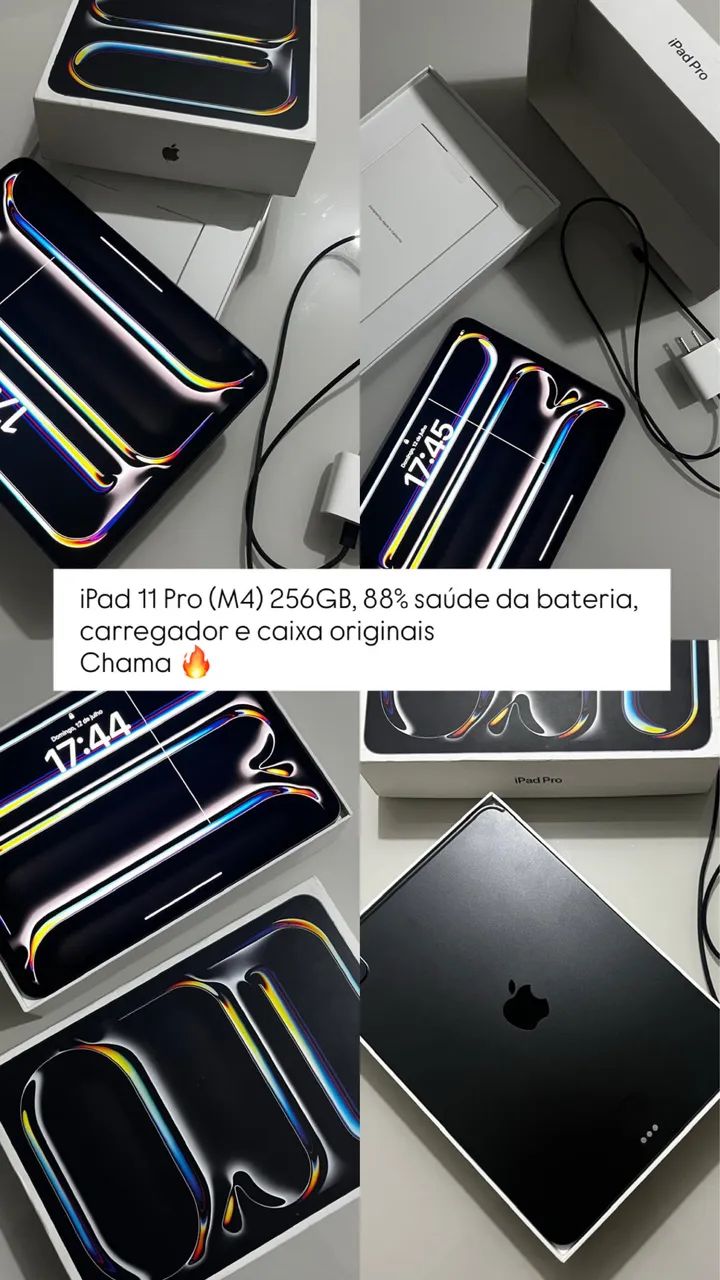 iPad Pro 11? M4 (256 GB) Wi-Fi - Praticamente Novo! - Celulares e