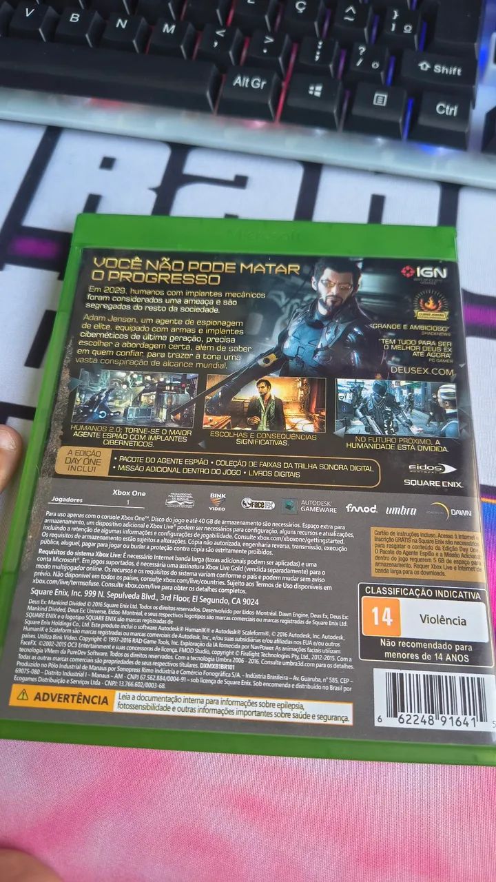 DEUS EX PARA XBOX ONE ORIGINAL - Foto 2