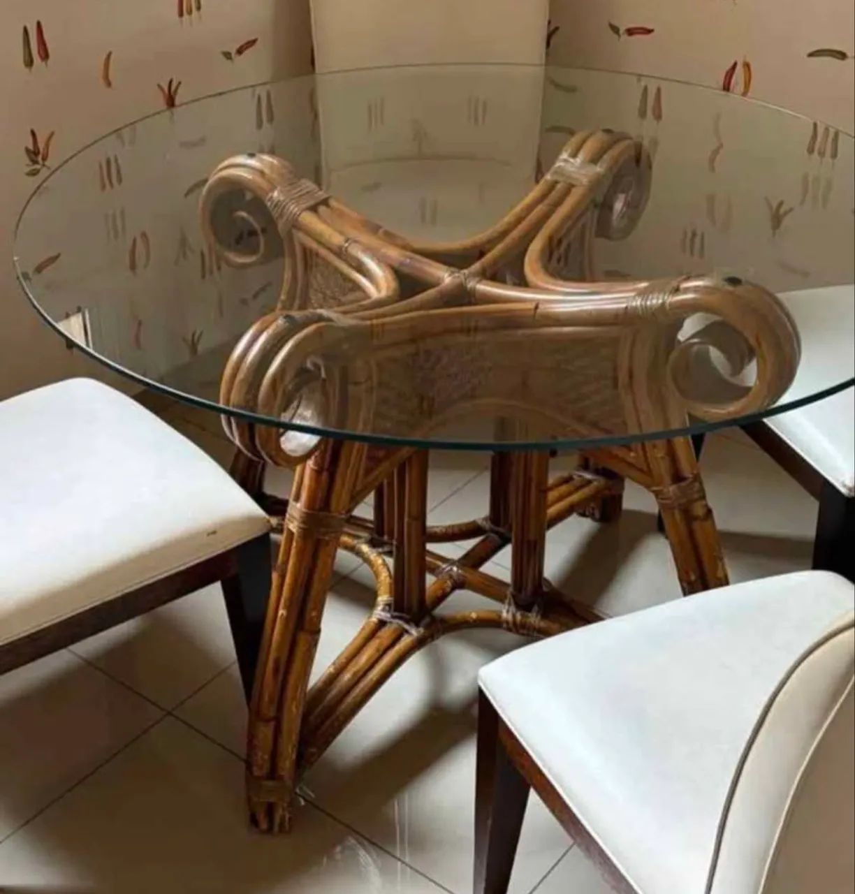 Mesa de Rattan artefacto - Foto 2