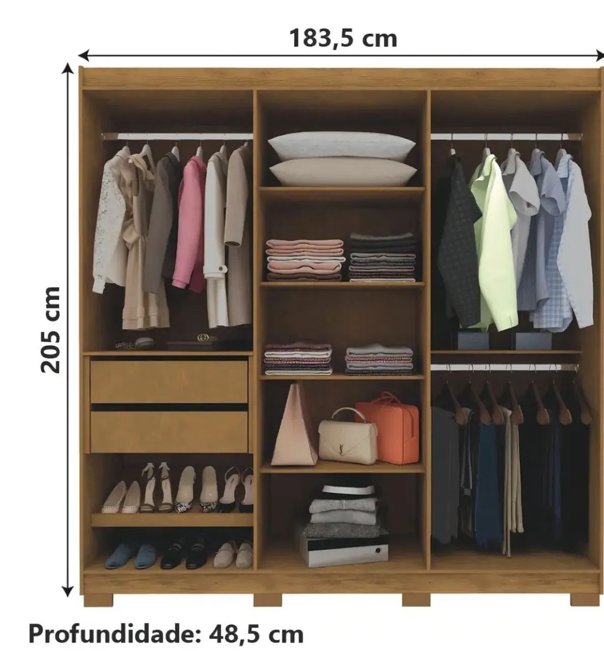 Guarda-roupa casal 100%mdf - Foto 3