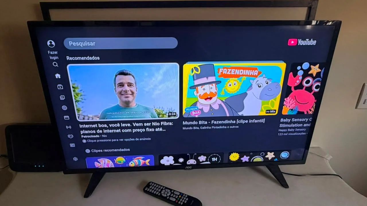 Smart tv 39 com controle 