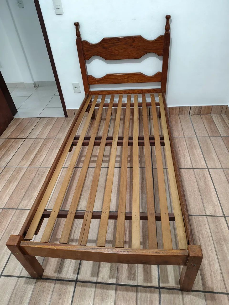 Cama Solteiro Madeira Maciça - Foto 4