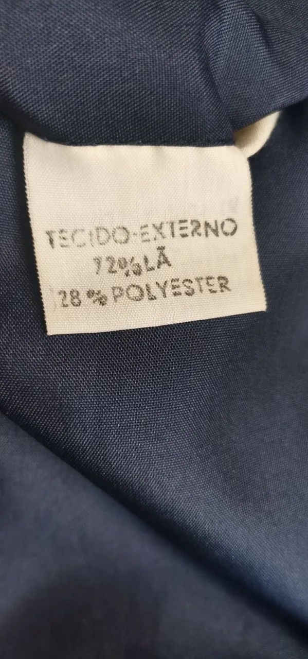 Paletó de Lã Azul Marinho 58 - Foto 5