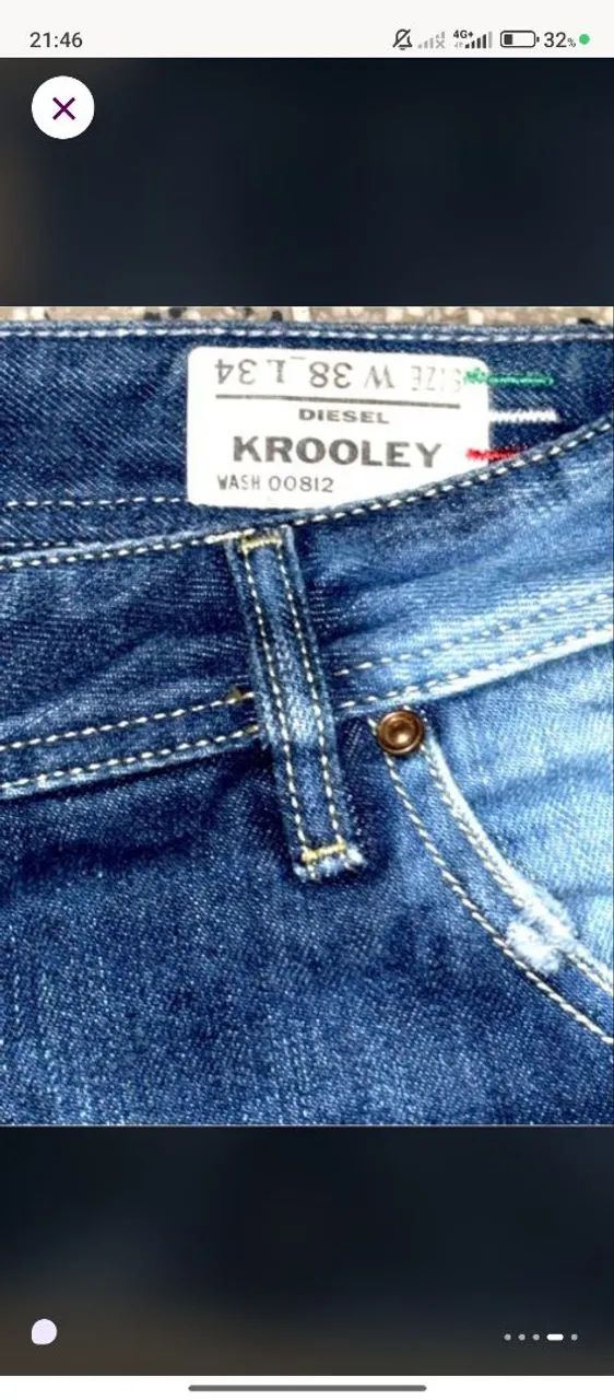 Calça Diesel Krooley Tam. 48 - Foto 2