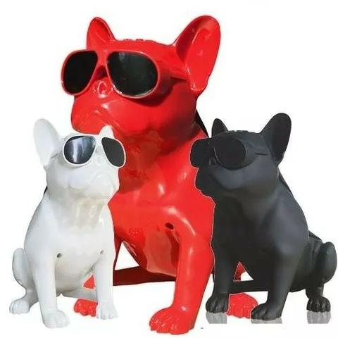 Caixa De Som Amplificada Modelo Cachorro Bulldog Bluetooth