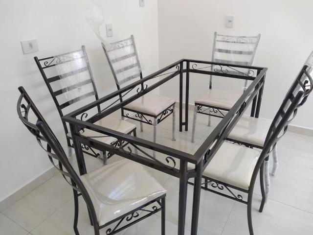 Mesa de jantar com 6 cadeira fabrica facosta moveis so 10 x 148,00 - Foto 4
