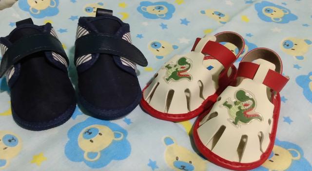 Kit 2 sapatinhos bebê menino