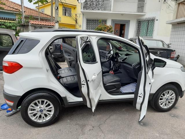 Ecosport branco2015,banco de couro,rodas de liga leve aro 15,unico dono - Foto 13