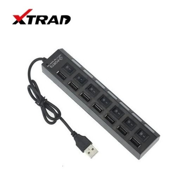 Hub Usb 7 Portas extensão Usb 2.0 com Chave Lif - Foto 2