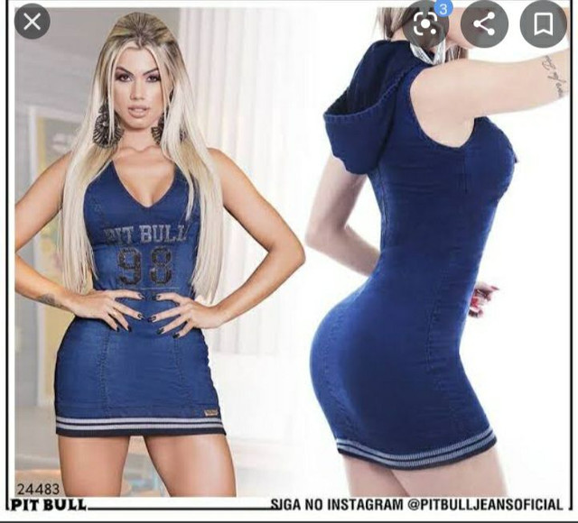 vestido jeans pitbull