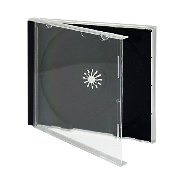 Box Cd e Dvd acrilico Capinha fundo preto e transparente - Foto 2