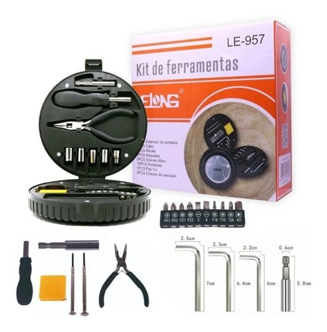 Kit Jogo De Ferramentas 24 Pçs Le-957 Lelong Chave Ponteiras