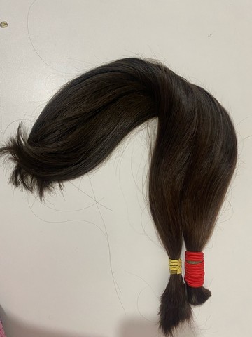 Cabelo humano de 45-50 cm liso ou levemente ondulado  - Foto 5