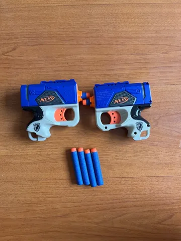 Pistolas Mega Nerf Balas Incluídas Azul, Brinquedo Nerf Usado 49272840