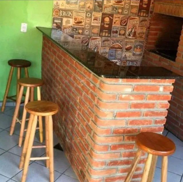 Banqueta 70cm em carvalho - sem encosto - Foto 2