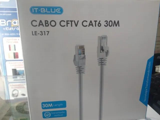 cabo de rede CFTV 30m (Distribuidora Jk eletrônicos)