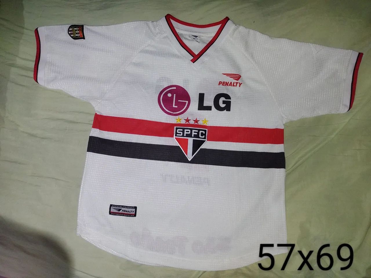 Camisa São Paulo 2001 #9 Pênalti LG tamanho M