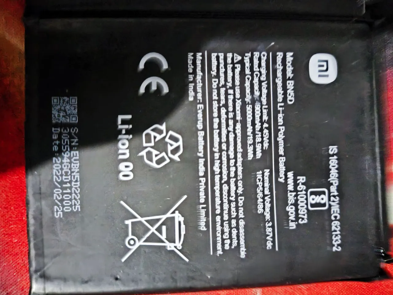 Bateria xiaomi note 12 / 12s