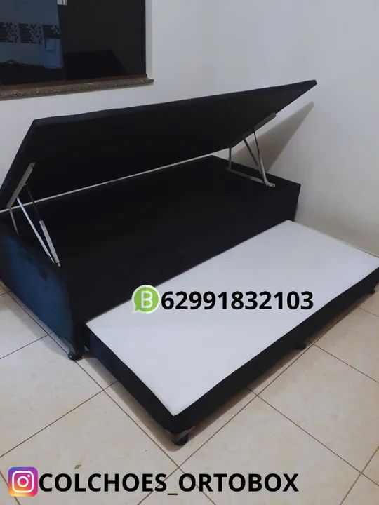 Box Baú Solteiro com auxiliar na espuma D28 selada - Foto 3