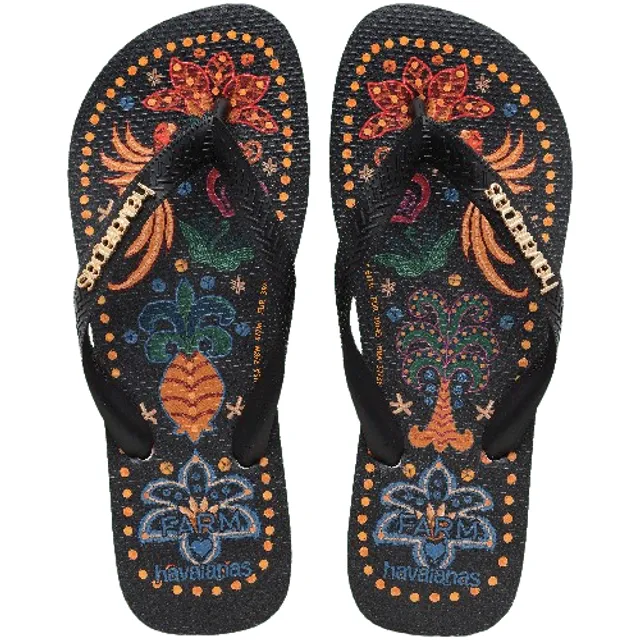 chinelo havaianas farm beleza tropical
