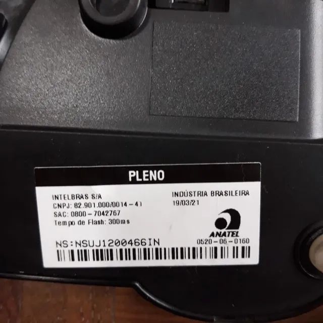 Telefone Fixo Pleno Com Fio Intelbras Sem Chave de Bloqueio Preto - Foto 4