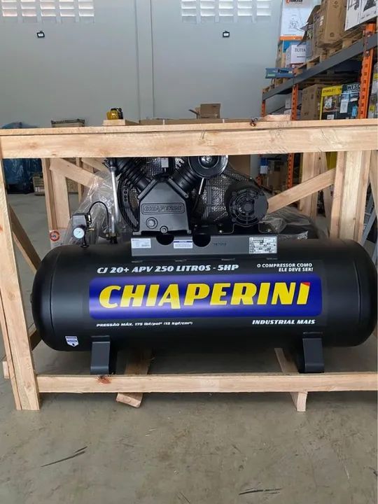 Compressor de ar 250L 20+APV 5.0cv Trifasico - Chiaperini(Novo/Loja) - Foto 2