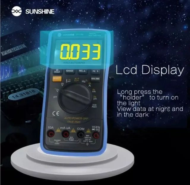 Multímetro Digital Profissional Sunshine DT-17n (9995.9905 zap) - Foto 4