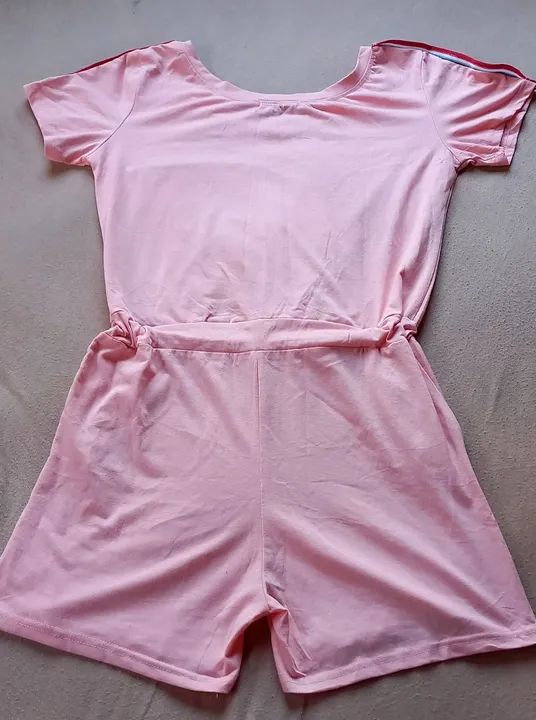 Macacão feminino cor de rosa com coruja - Foto 2