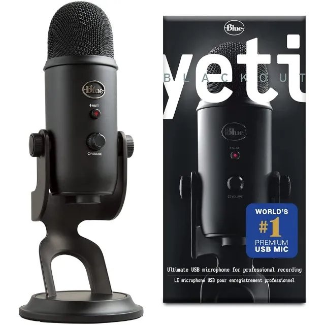 Microfone Blue Yeti Blakout Condensador