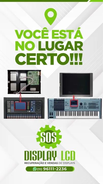 Display LCD Mesa LS9 Teclado Yamaha Motif XS XF Roland G70 E60 E50 Restauração Garantida!