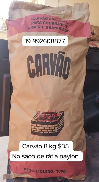Carvão e lenha de eucalipto pra churrasco 