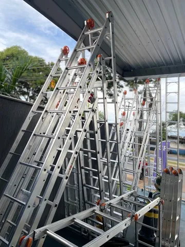 Escada Telescópica 13 Degraus 3,80m Worker Super Oferta
