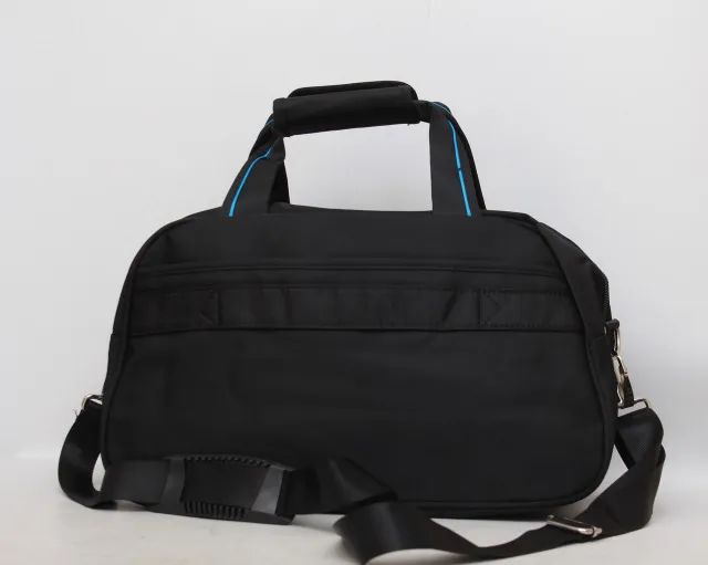 Bolsa viagem mala bordo bagagem de mão sacola academia Preta reforçada - Foto 4