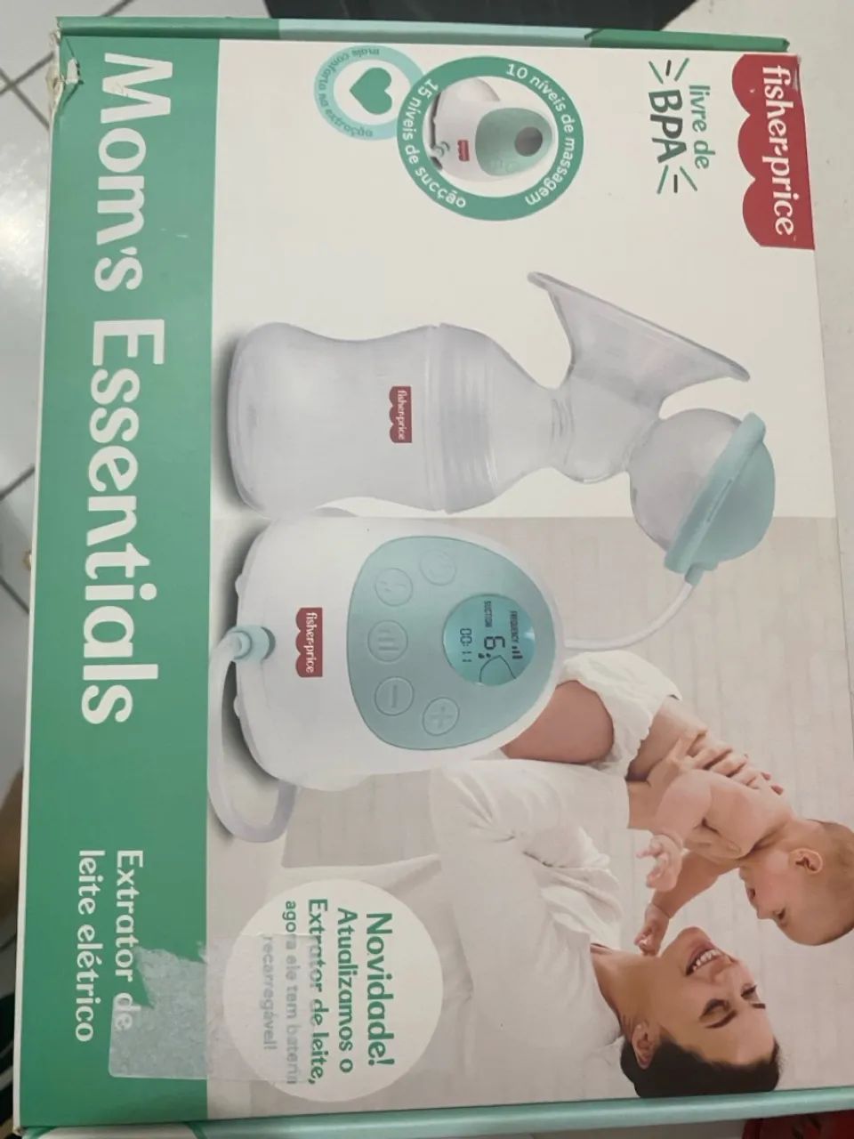 Extrator de leite elétrico Fisher Price + 5 potes de armazenamento MAM 