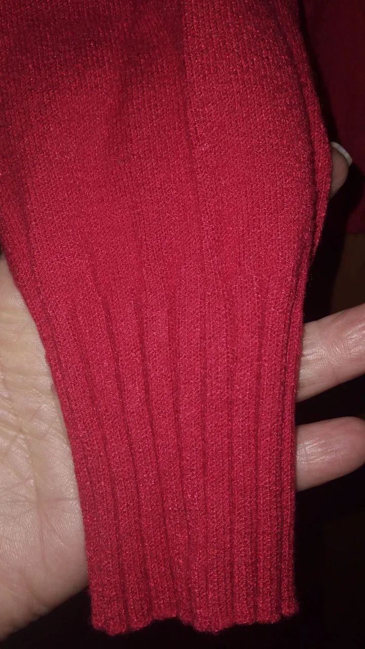 Suéter vermelho gola alta - Foto 3