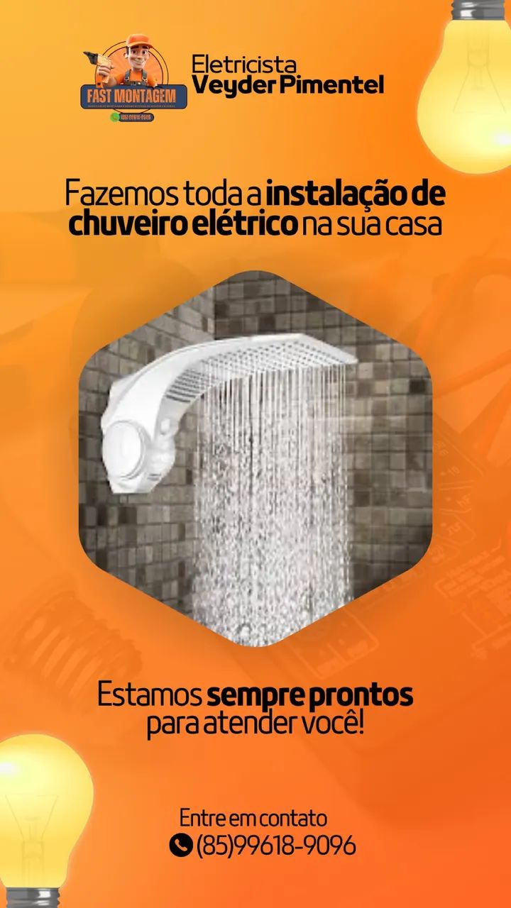 Instalação de chuveiro elétrico