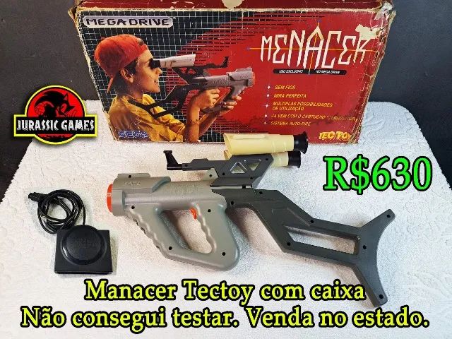 Bazooka Menacer Sega Genesis Mega Drive com caixa. no estado. Não consegui fazer funcionar